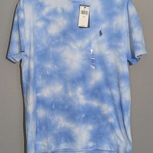 Polo by Ralph Lauren Men's Blue Tie-Dye Shirt